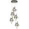 Tura 27.3" Wide 5-Light Soft Gold Standard Pendant With Seeded Glass S