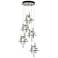 Tura 27.3" Wide 5-Light Sterling Long Pendant With Frosted Cast Glass
