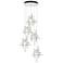 Tura 27.3" Wide 5-Light White Standard Pendant With Frosted Glass Shad