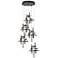 Tura 27.3"W 5-Light Oil Rubbed Bronze Long Pendant w/ Frosted Glass Sh