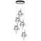 Tura 27.3"W 5-Light Vintage Platinum Long Pendant w/ Seeded Glass Shad