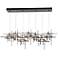 Tura 53 1/2" Wide Dark Smoke 7-Light Linear Chandelier