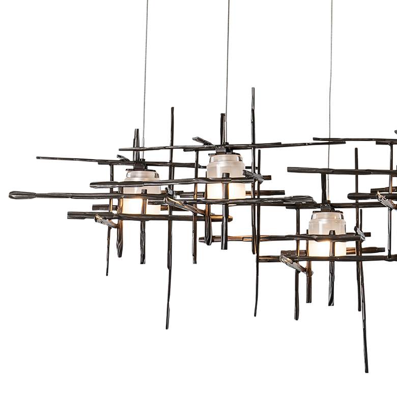Image 2 Tura 53 1/2" Wide Dark Smoke 7-Light Linear Chandelier more views