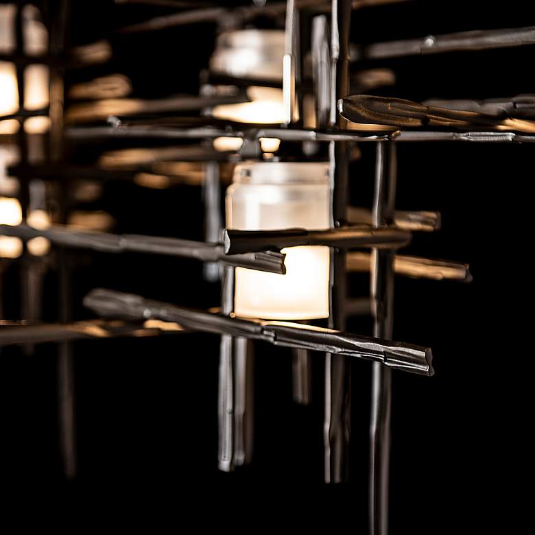 Image 3 Tura 53 1/2" Wide Dark Smoke 7-Light Linear Chandelier more views