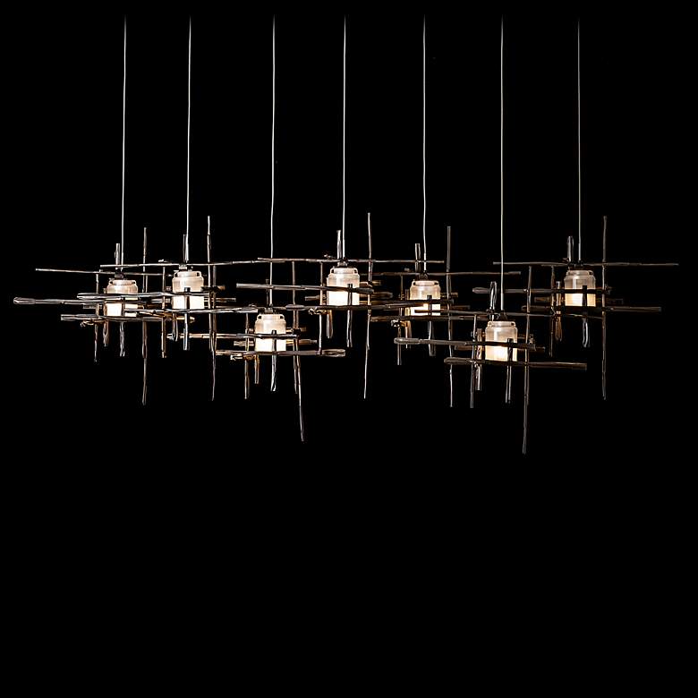 Image 4 Tura 53 1/2" Wide Dark Smoke 7-Light Linear Chandelier more views