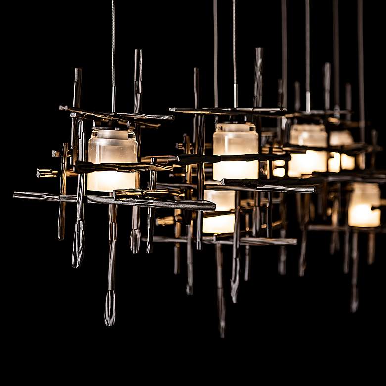 Image 5 Tura 53 1/2" Wide Dark Smoke 7-Light Linear Chandelier more views