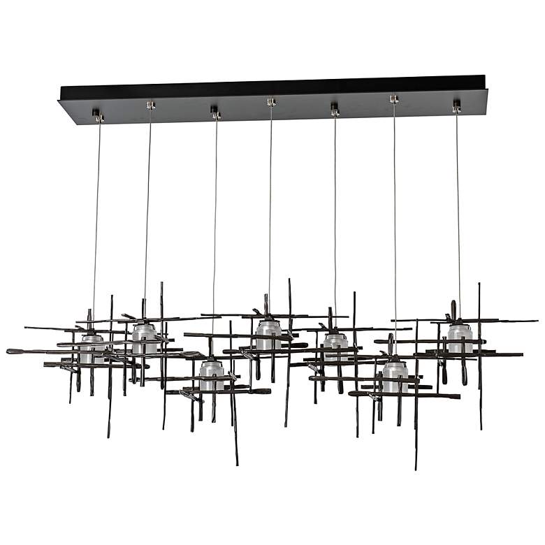 Image 6 Tura 53 1/2" Wide Dark Smoke 7-Light Linear Chandelier more views