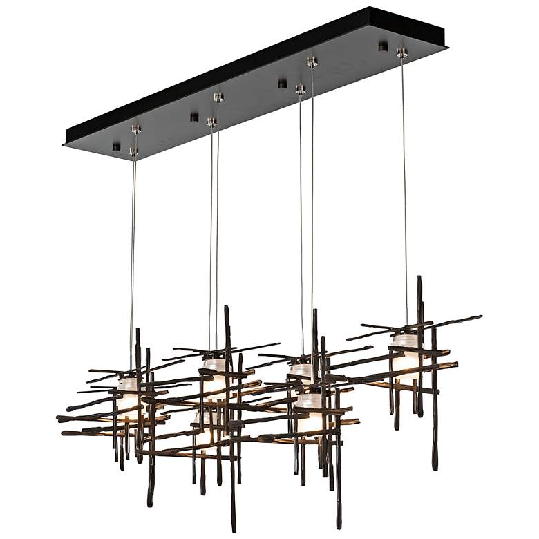 Image 7 Tura 53 1/2" Wide Dark Smoke 7-Light Linear Chandelier more views