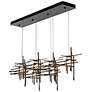 7_Tura 53 1/2" Wide Dark Smoke 7-Light Linear Chandelier more views