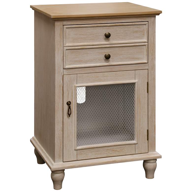 Image 1 Tural 18" Wide Light Pine Wood Accent Cabinet