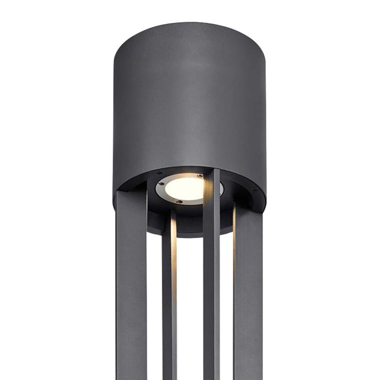 Image 2 Turbo 149 3/4 inch High Charcoal LED Outdoor Column Light more views