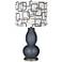 Turbulence Abstract Rectangle Shade Double Gourd Table Lamp