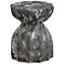 Turin Black Faux Marble Indoor/Outdoor Accent Stool