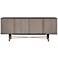 Turin Sideboard Cabinet in Rustic Oak Wood and Copper Accent