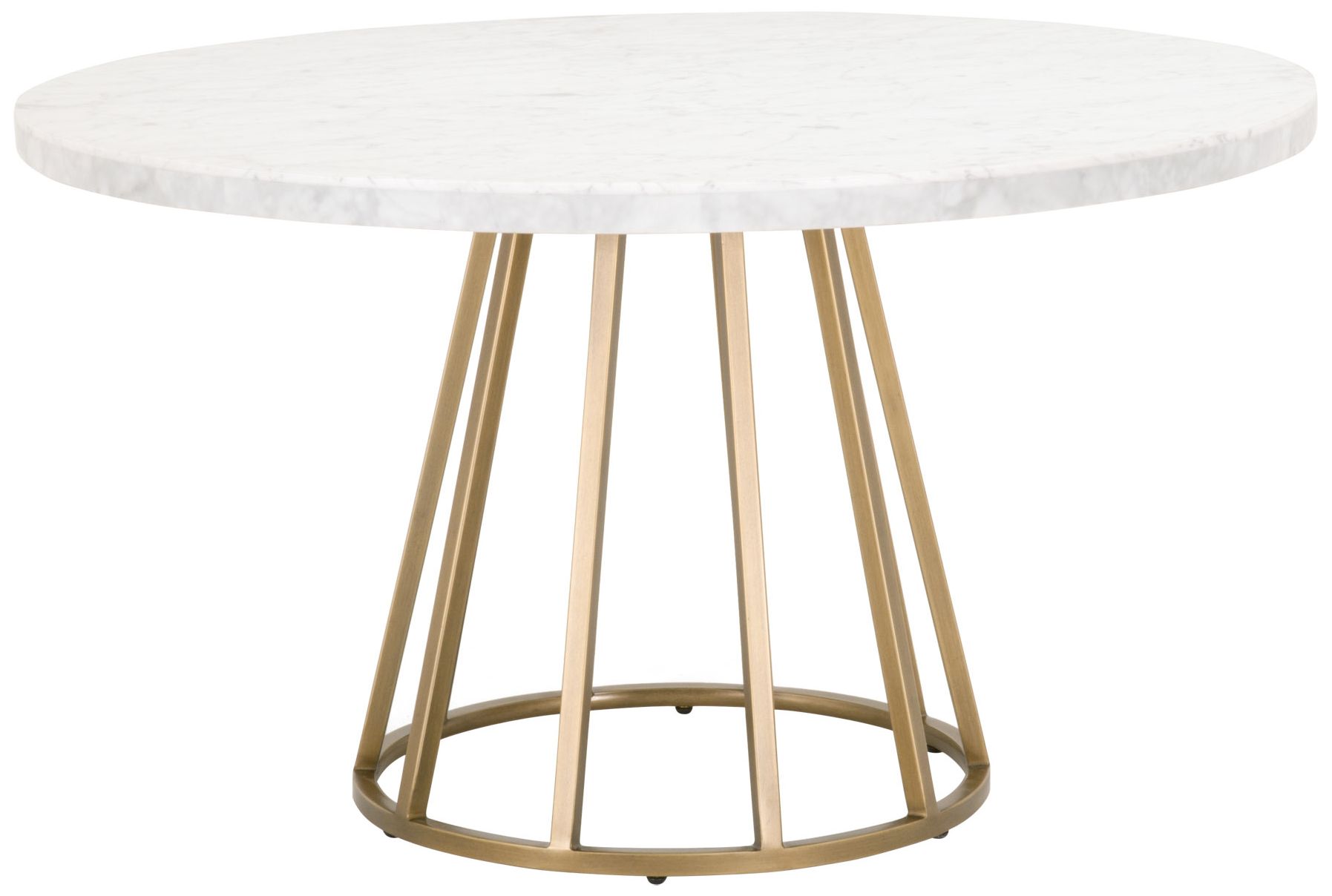Image 2 Turino Round Dining Table Base, Brushed Gold more views