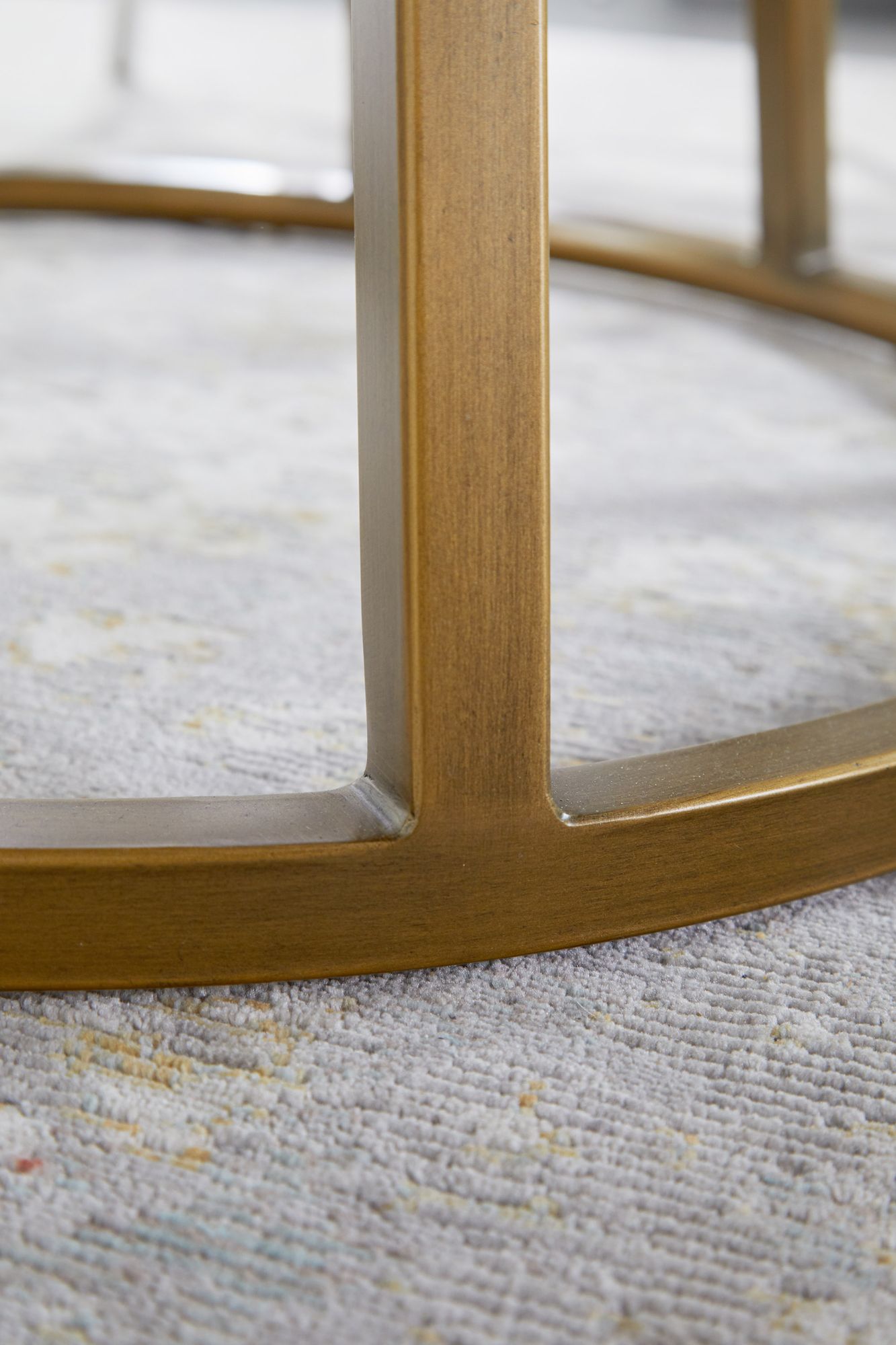 Image 7 Turino Round Dining Table Base, Brushed Gold more views