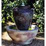 Turkish Urn 34" High Relic Sargasso LED Outdoor Fountain