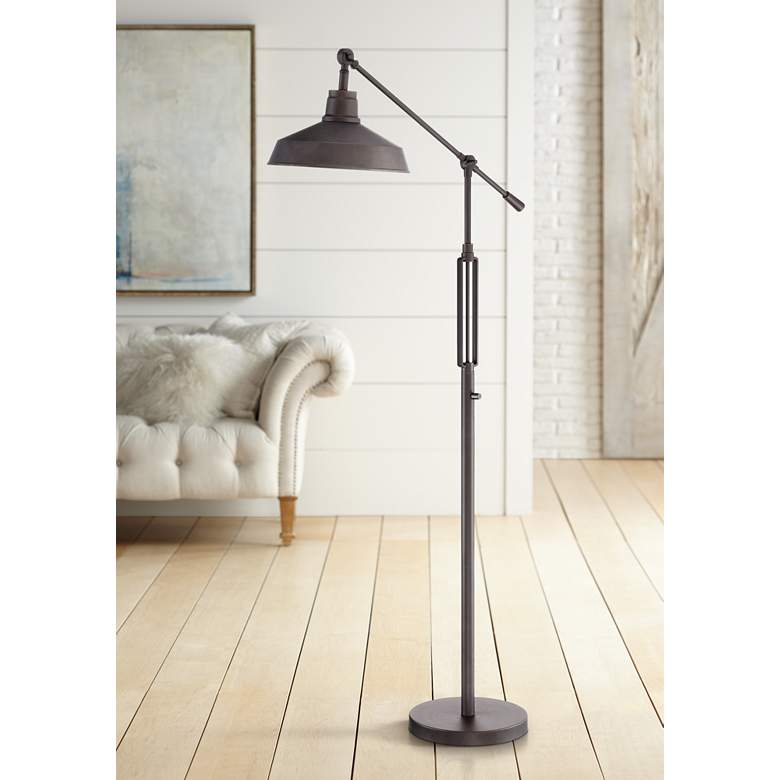 Image 1 Turnbuckle Downbridge LED Floor Lamp Bronze Finish