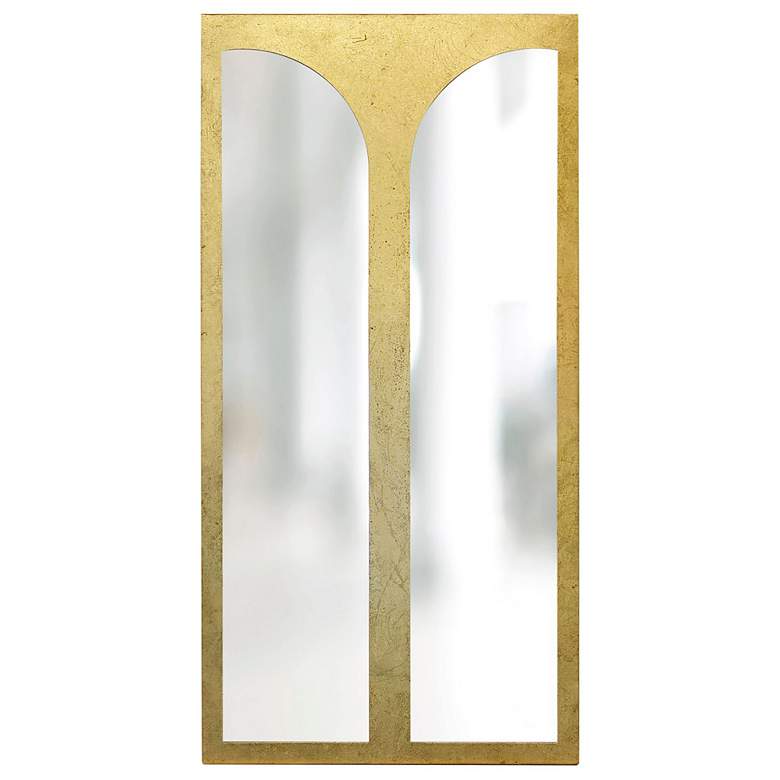 Image 1 Turner 36" x 18" Beveled Glass and Gold Arch Top Mirror