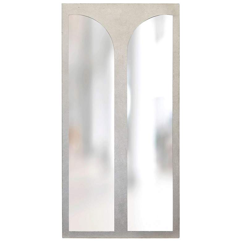 Image 1 Turner 36" x 18" Beveled Glass and Silver Arch Wall Mirror