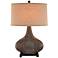Turner Embossed Bronze and Gold Table Lamp