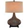 Turner Embossed Bronze and Gold Table Lamp