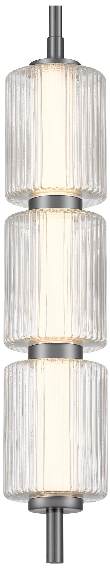 Turner Integrated LED Black Chrome Mini Pendant Light with CCT Switch