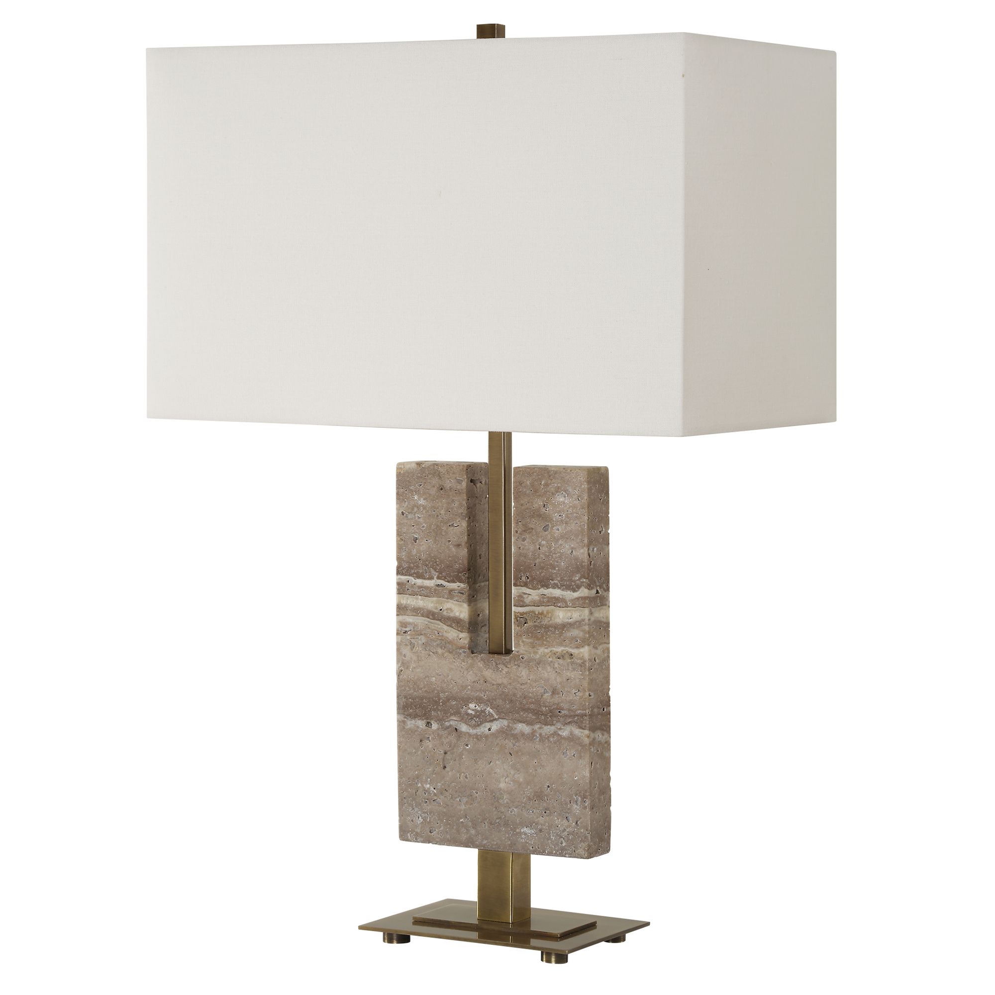 Image 4 Turning Point 26" Honed Travertine Table Lamp more views