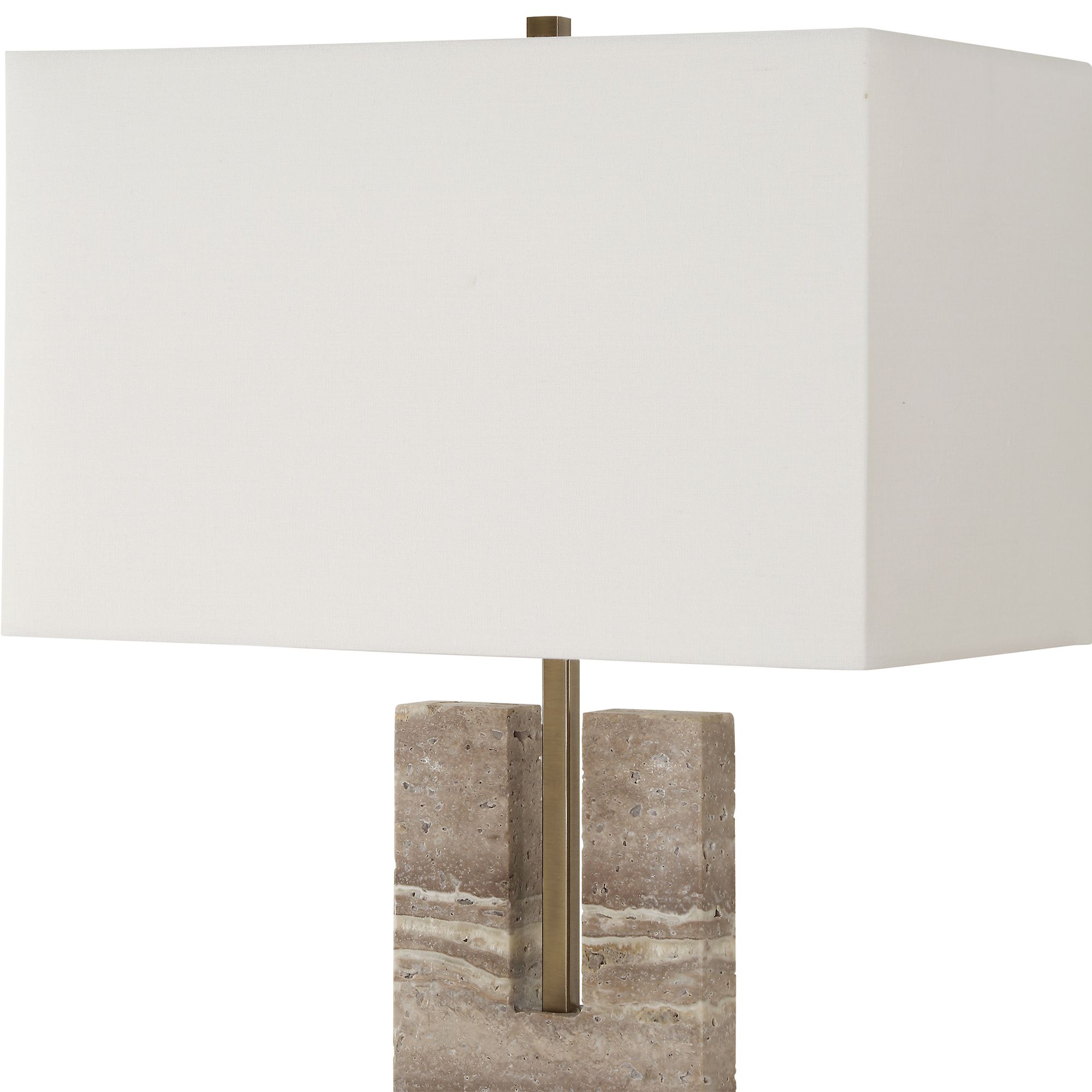 Image 5 Turning Point 26" Honed Travertine Table Lamp more views