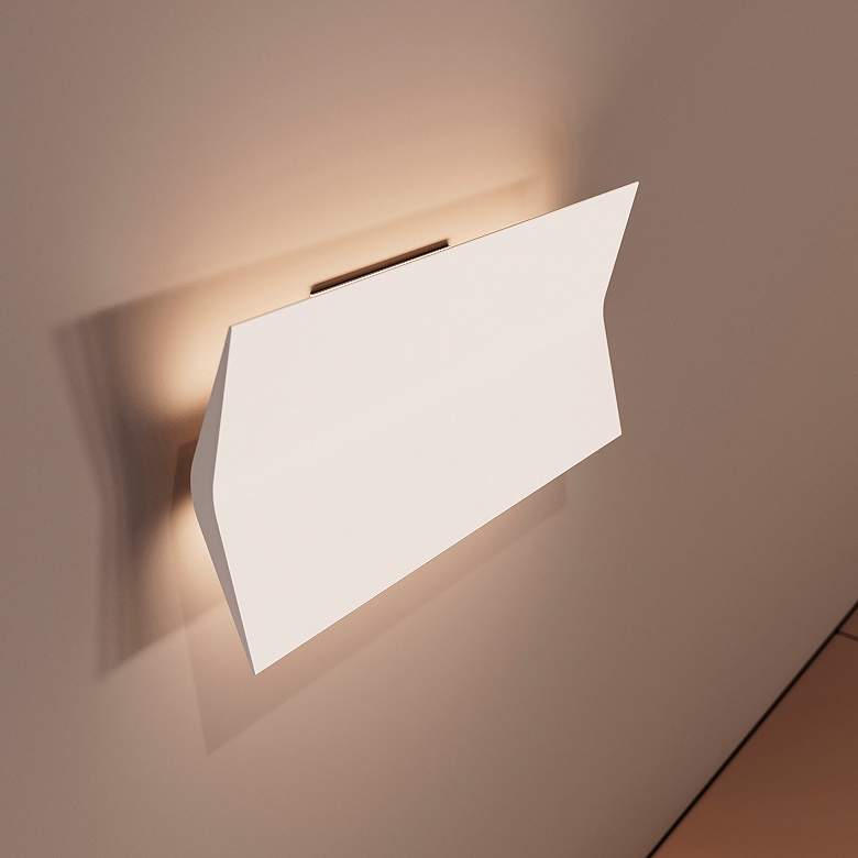 Image 4 Turo 6.5" High Large Satin White Wall Sconce more views