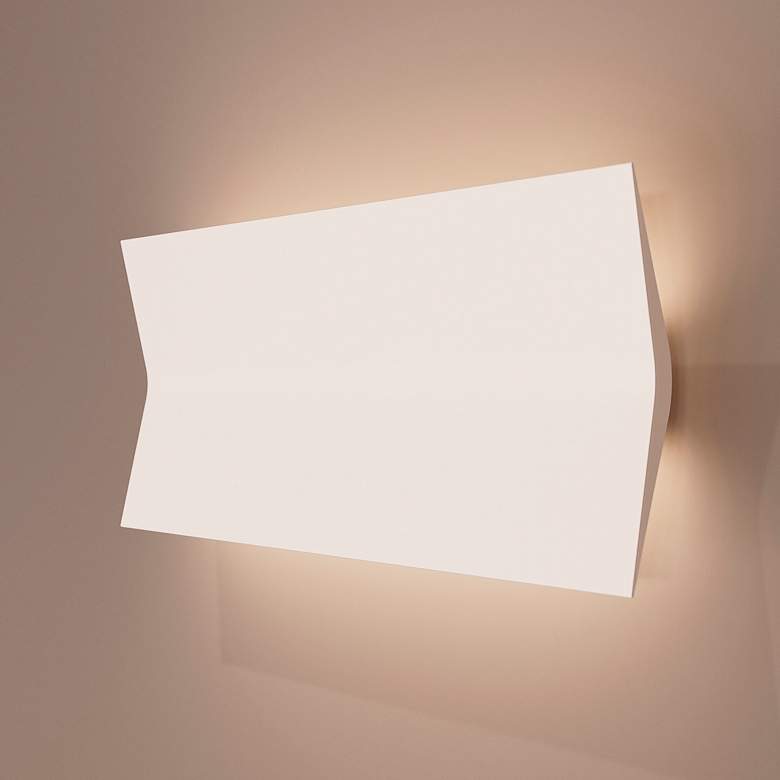 Image 5 Turo 6.5" High Large Satin White Wall Sconce more views