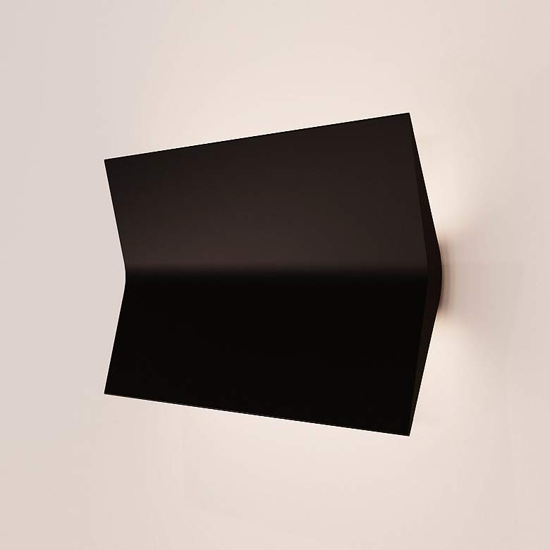 Image 1 Turo 6.5" High Medium Satin Black Wall Sconce