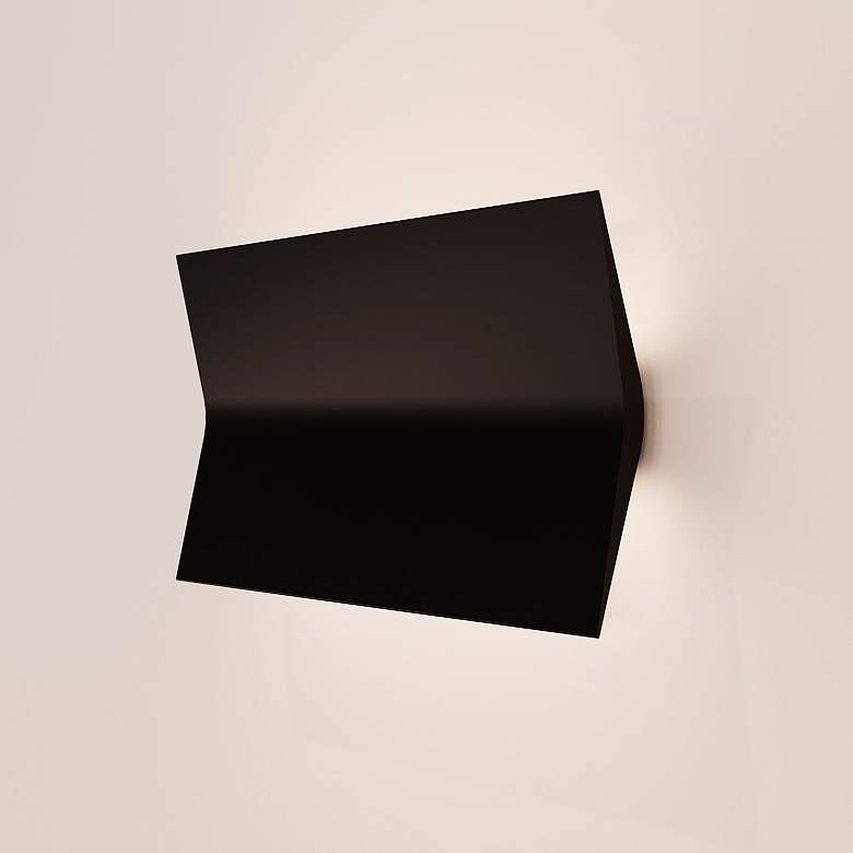Image 5 Turo 6.5" High Medium Satin Black Wall Sconce more views