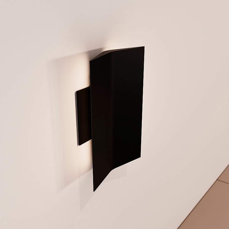 Image 7 Turo 6.5" High Medium Satin Black Wall Sconce more views