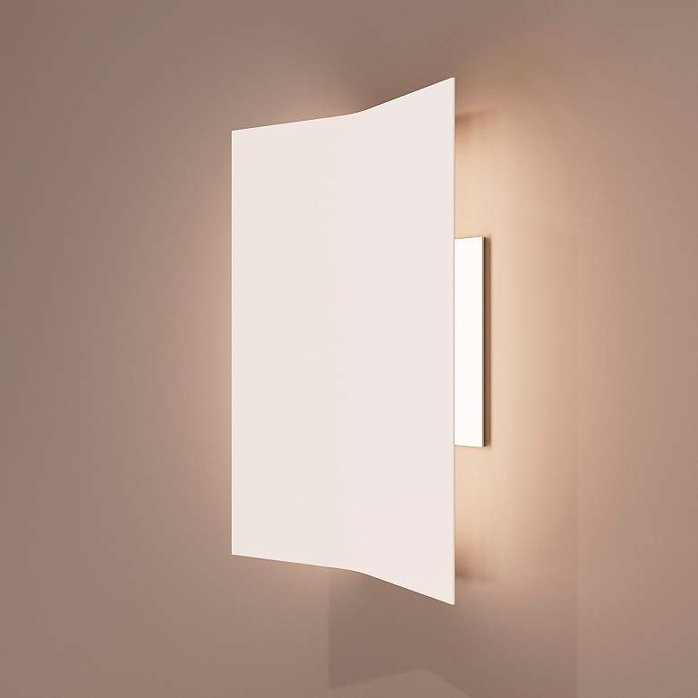 Image 1 Turo 6.5" High Medium Satin White Wall Sconce
