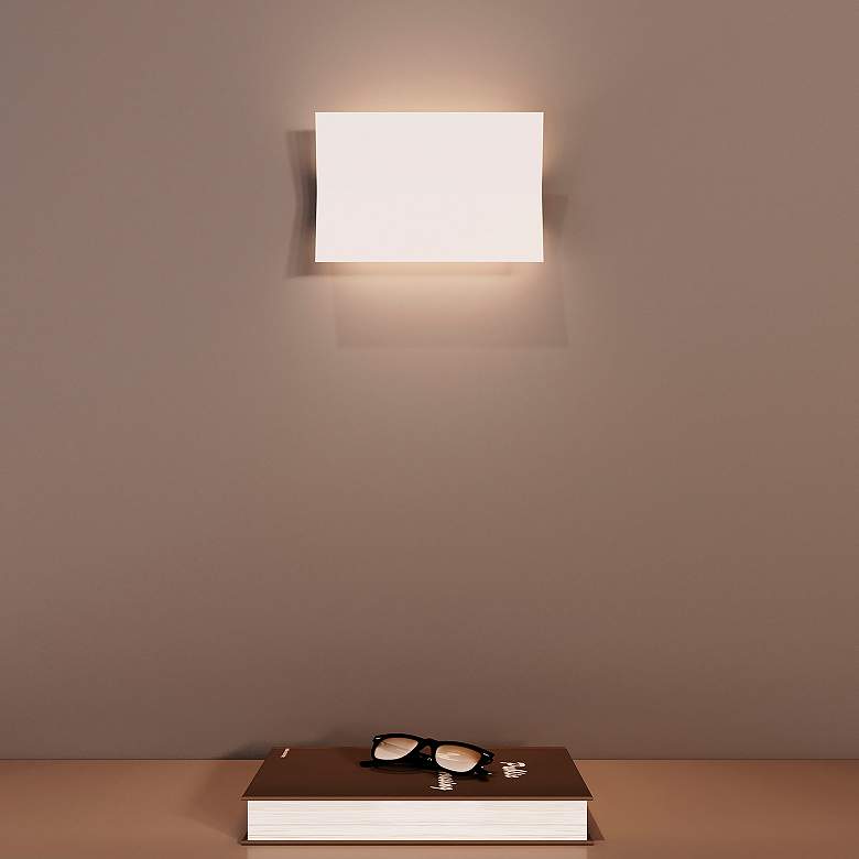 Image 3 Turo 6.5" High Medium Satin White Wall Sconce more views