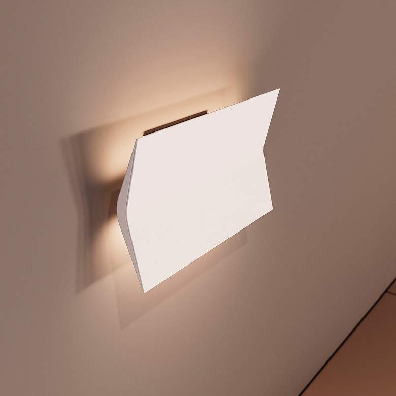 Image 4 Turo 6.5" High Medium Satin White Wall Sconce more views