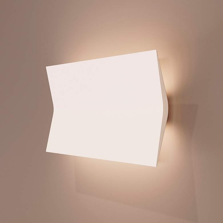 Image 5 Turo 6.5" High Medium Satin White Wall Sconce more views