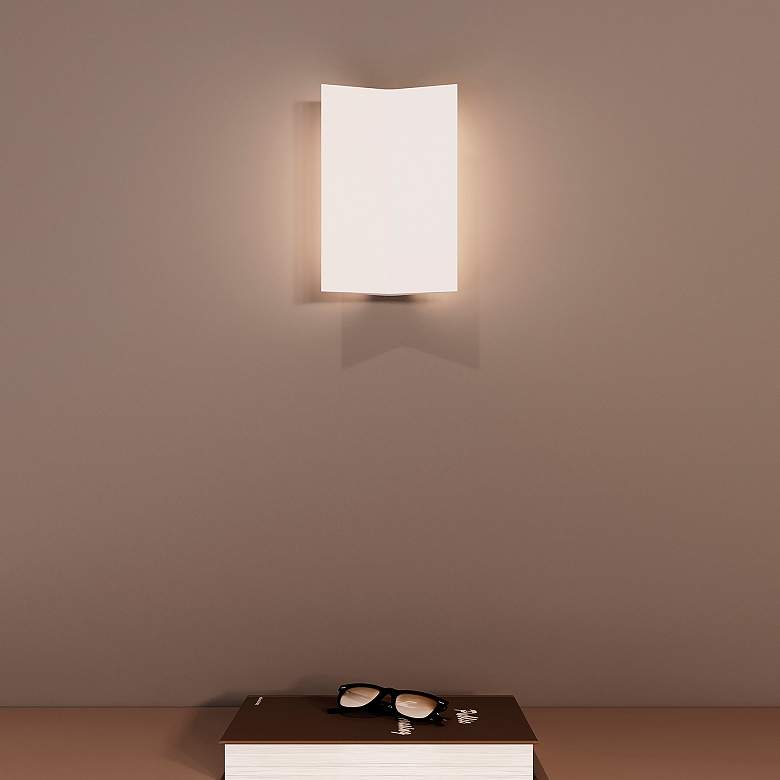 Image 6 Turo 6.5" High Medium Satin White Wall Sconce more views