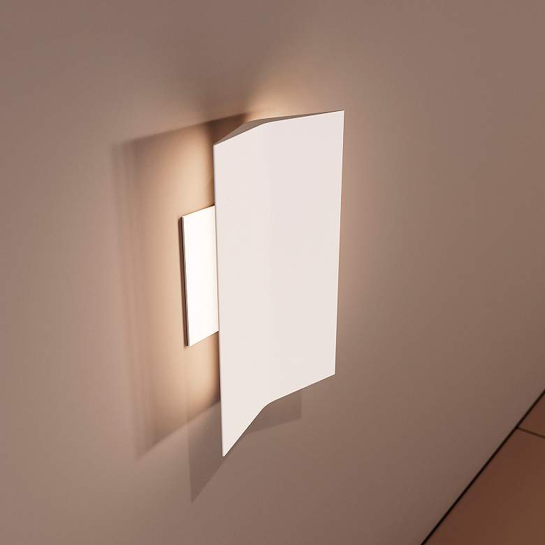 Image 7 Turo 6.5" High Medium Satin White Wall Sconce more views