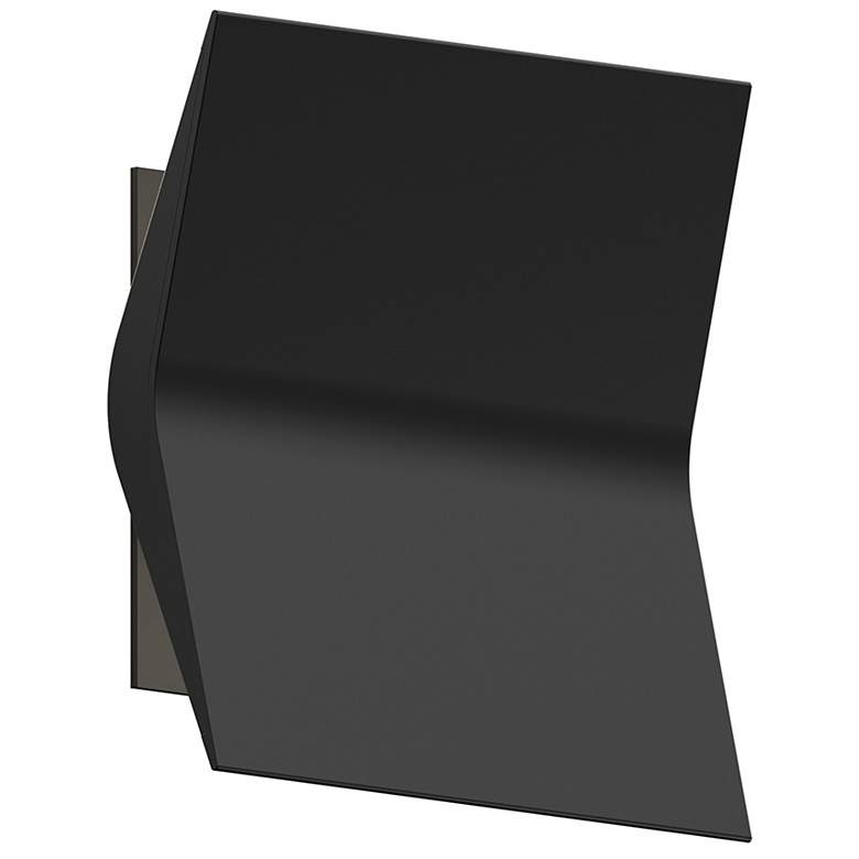 Image 1 Turo 6.5" High Small Satin Black Wall Sconce