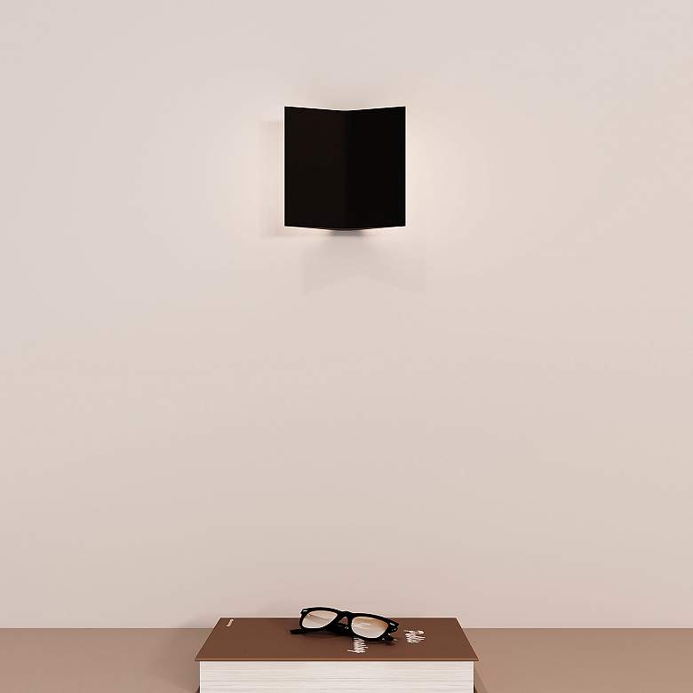 Image 6 Turo 6.5" High Small Satin Black Wall Sconce more views