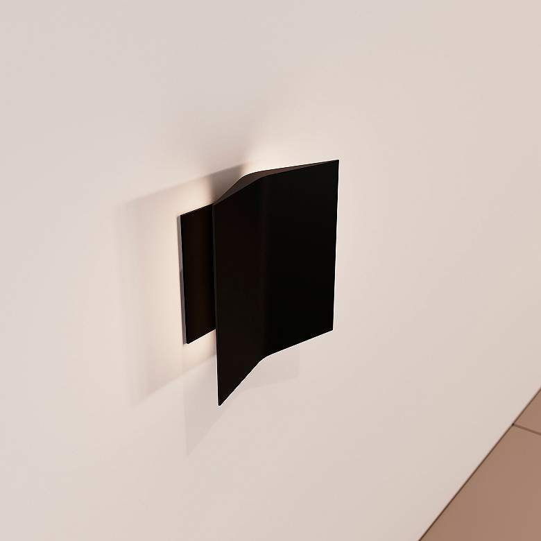 Image 7 Turo 6.5" High Small Satin Black Wall Sconce more views