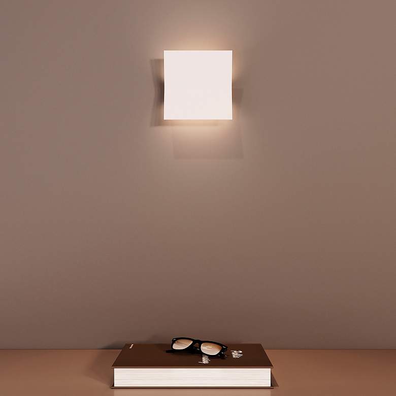 Image 3 Turo 6.5" High Small Satin White Wall Sconce more views