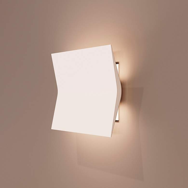 Image 5 Turo 6.5" High Small Satin White Wall Sconce more views