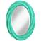 Turquoise 30" High Oval Twist Wall Mirror