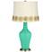 Turquoise Anya Table Lamp with Flower Applique Trim