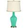 Turquoise Anya Table Lamp with President's Braid Trim