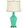 Turquoise Anya Table Lamp with Scroll Braid Trim