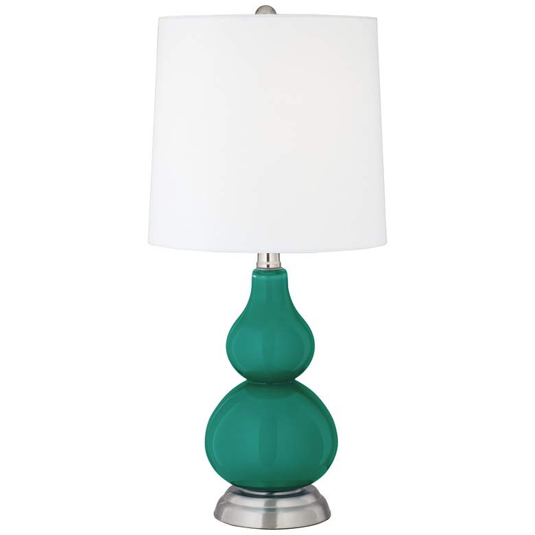 Image 1 Turquoise Blue Small Gourd Accent Table Lamp